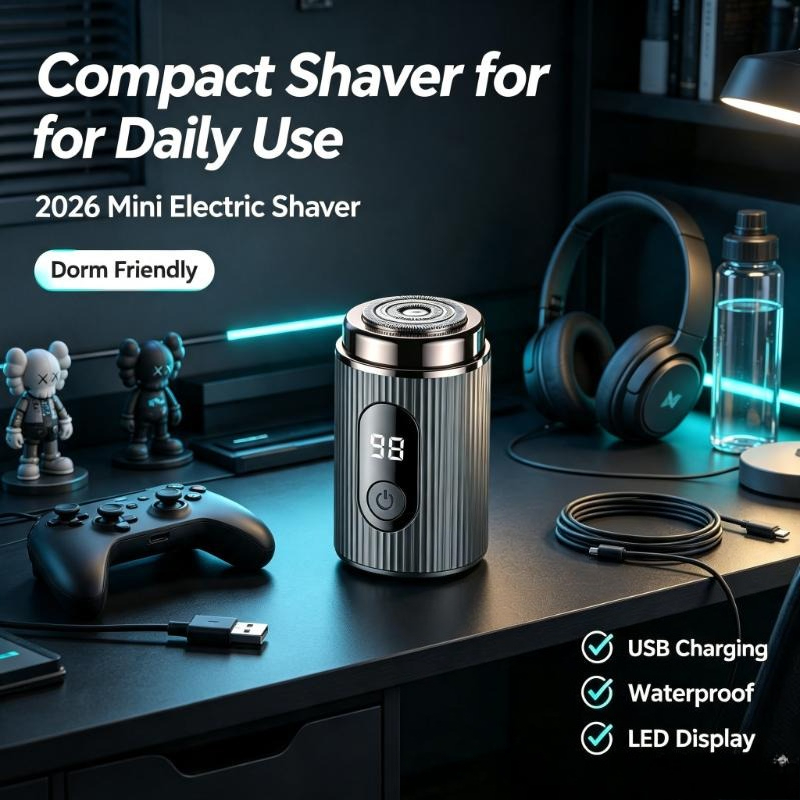 Mens Grooming Travel Kit - ماكينة حلاقة كهربائية صغيرة محمولة قابلة