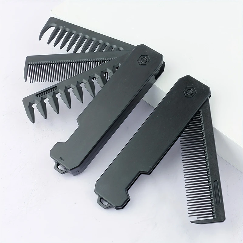 Mens Grooming Kit Gift - مشط لحية قابل للطي 3 في