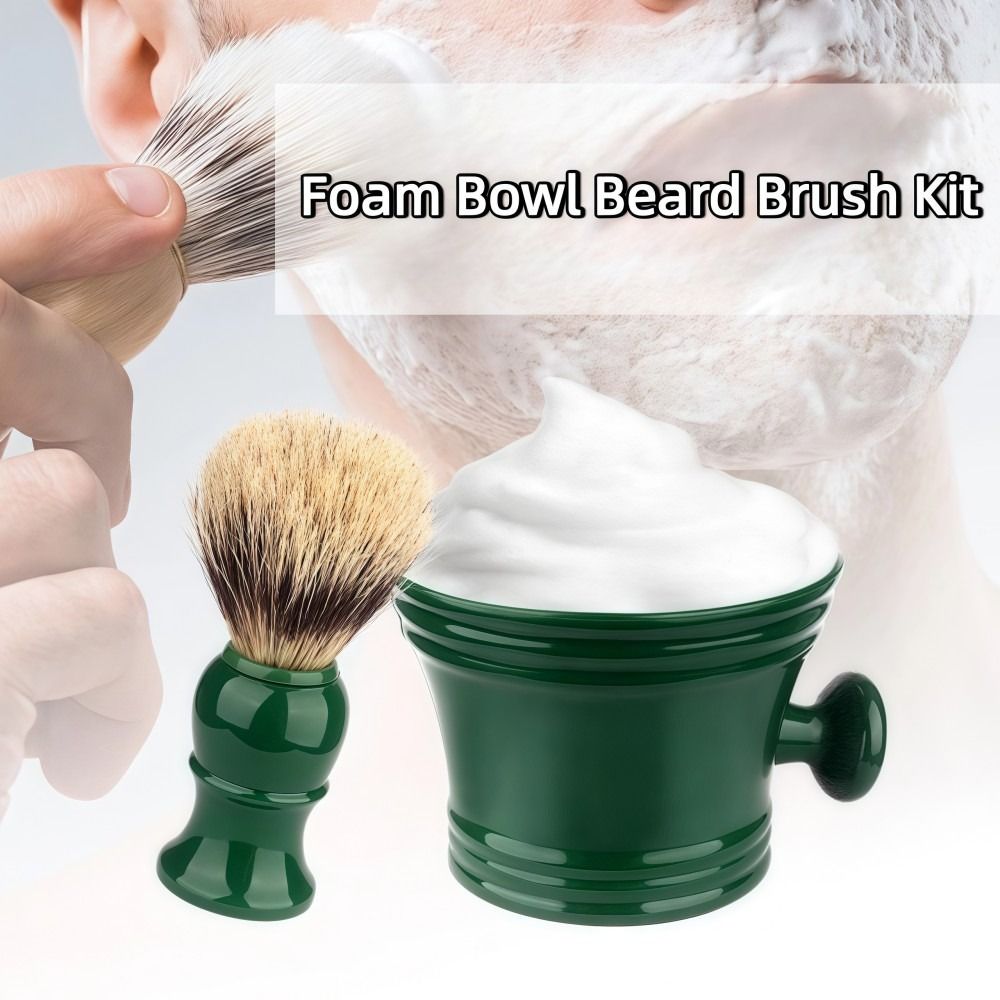 Shaving Brush Set - طقم حلاقة كامل: فرشاة حلاقة ناعمة،
