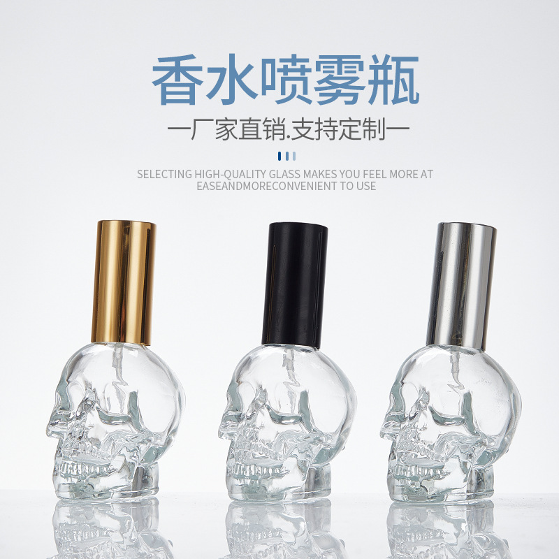 Cologne Spray Bottle - زجاجة رذاذ زجاجية بتصميم جمجمة إبداعية
