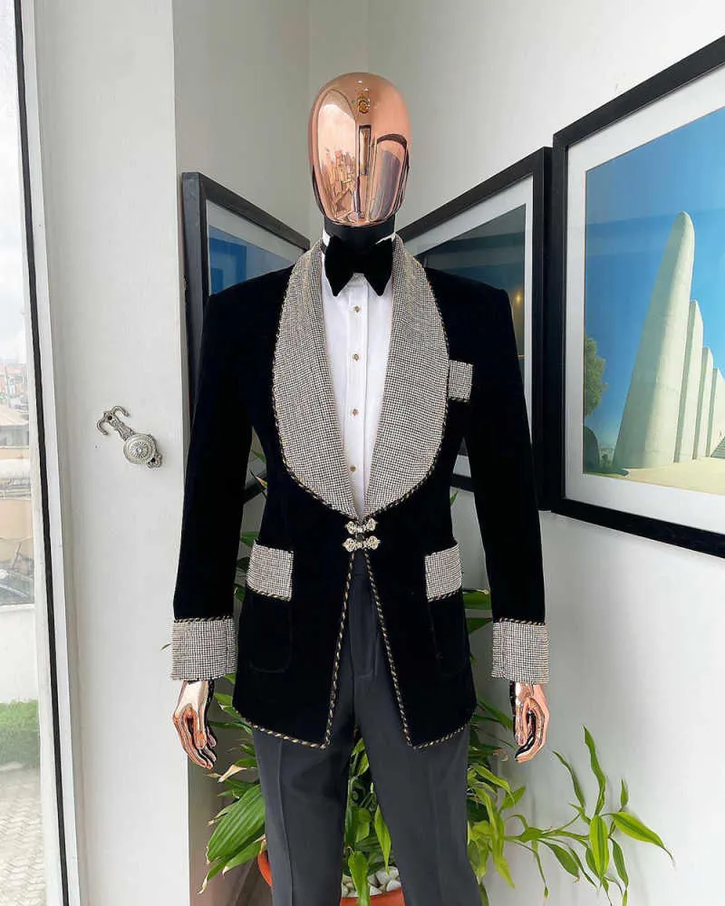 Men'S Grooming Jacket - بدلات رجالية فاخرة من قطعتين (جاكيت