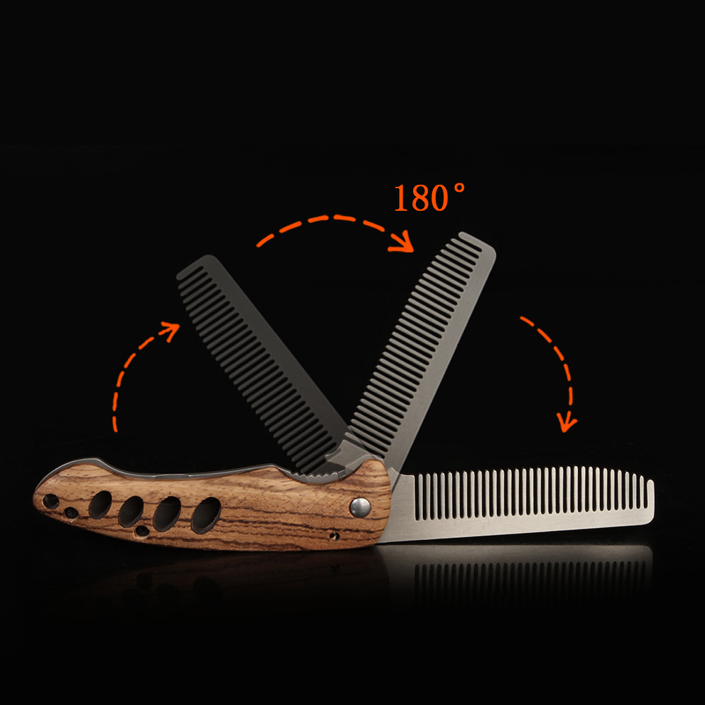 مشط لحية قابل للطي من الخشب ال - مراجعة Mens Grooming Travel Kit وسعره