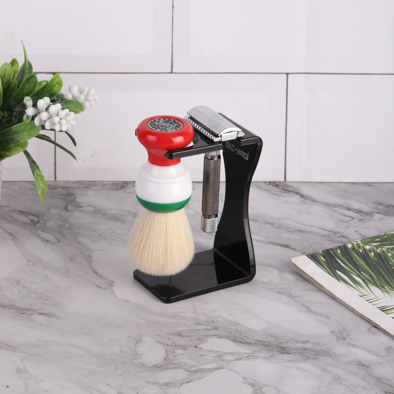 طقم فرشاة حلاقة وحامل شفرة حلا - مراجعة Shaving Brush Set وسعره