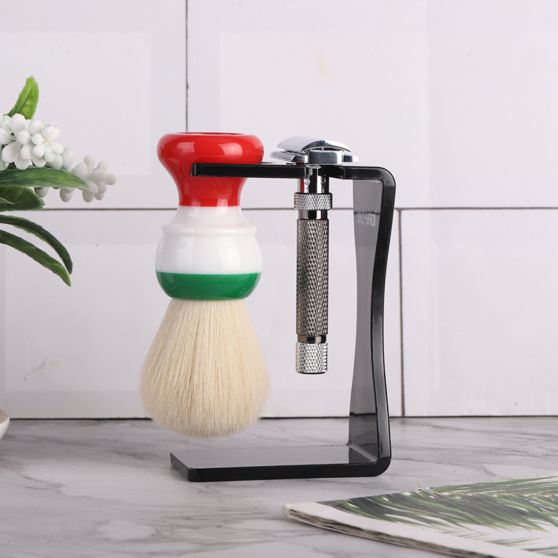 طقم فرشاة حلاقة وحامل شفرة حلا - مراجعة Shaving Brush Set وسعره