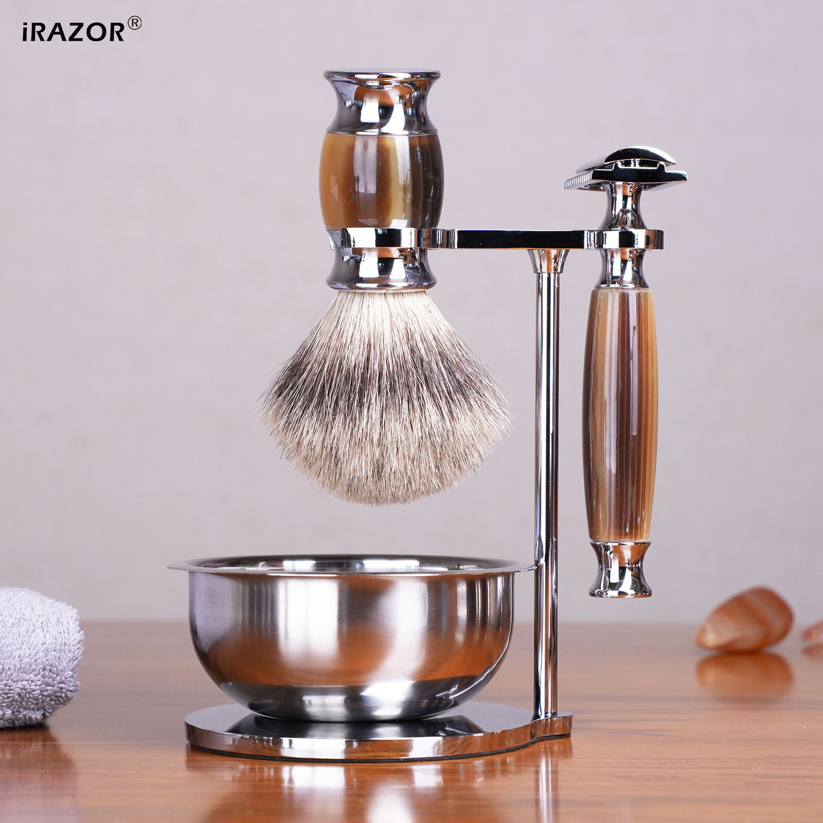 طقم حلاقة فاخر للرجال من iRAZO - مراجعة Men'S Grooming Barbershop وسعره