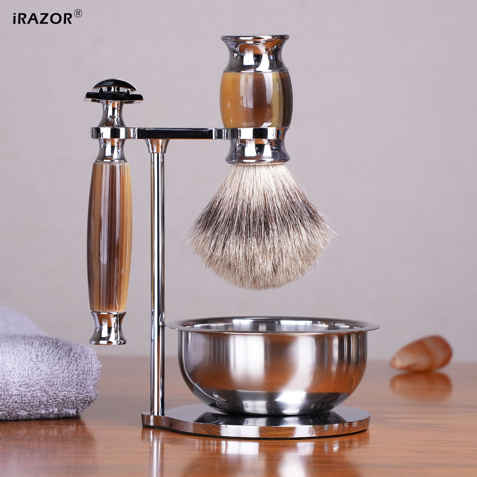 طقم حلاقة فاخر للرجال من iRAZO - مراجعة Men'S Grooming Barbershop وسعره