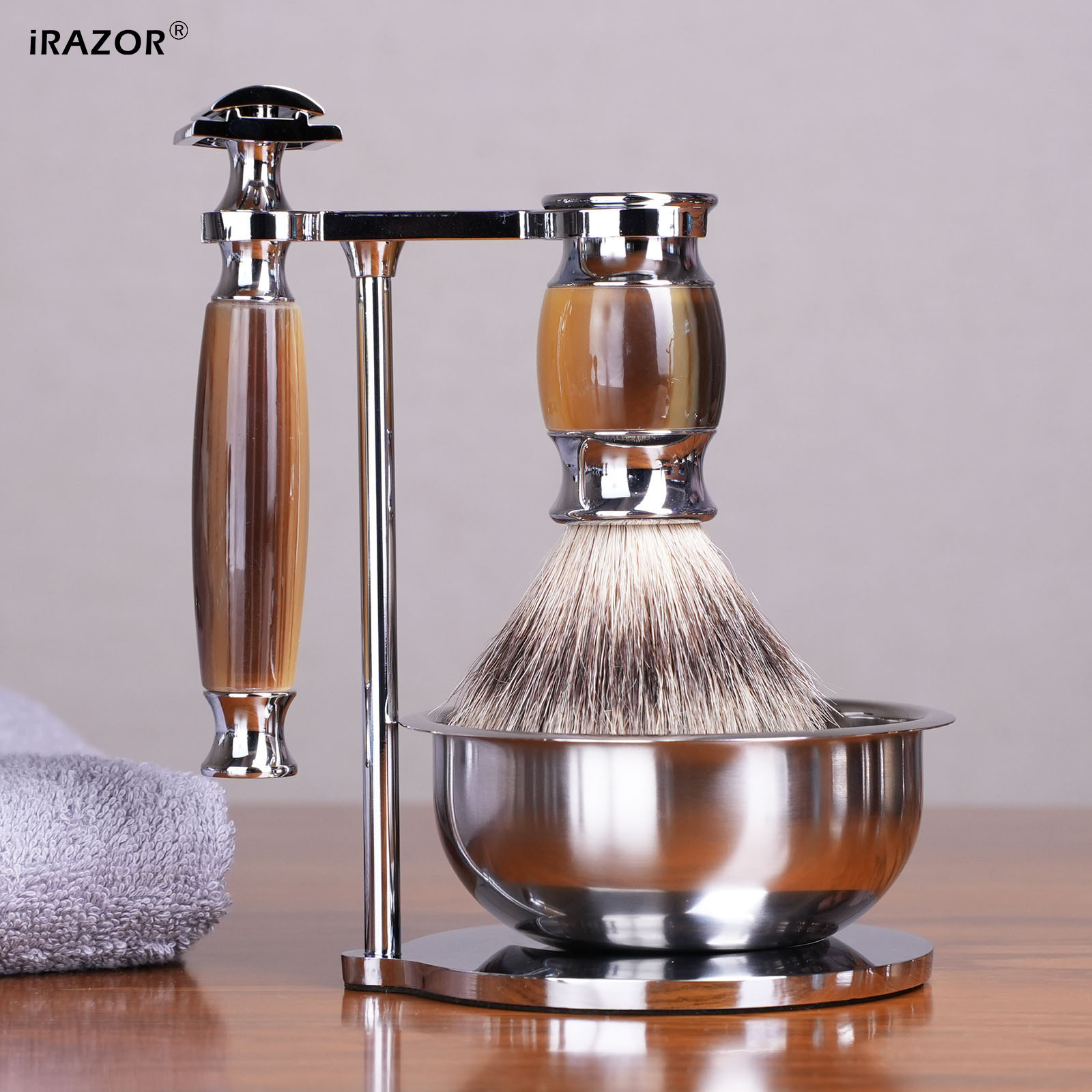طقم حلاقة فاخر للرجال من iRAZO - مراجعة Men'S Grooming Barbershop وسعره